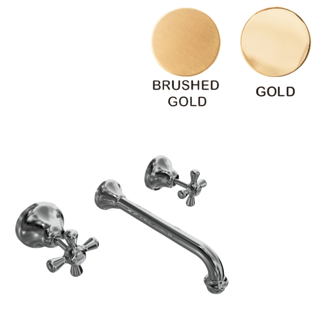 Merino Cross Wall Mixer Basin Set Jumper Valve 6S