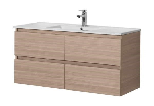 Oak Wall Hung Vanity Unit 1500