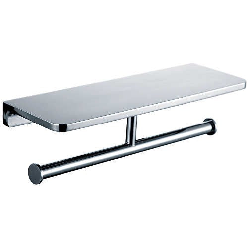 Inis Flat Shower Shelf with Toilet Roll Holder 300