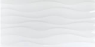 Wavy White Gloss Rect 25x40