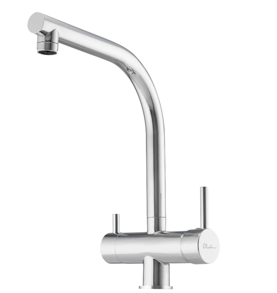 Essentials Square Goose Neck Kitchen Mixer 3W