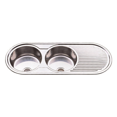 ACL Round Double Bowl Kitchen Sink
