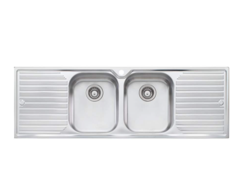 Diaz Double Bowl Sink With Double Drainer 1410