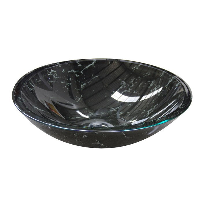 Black Marble Glass Basin