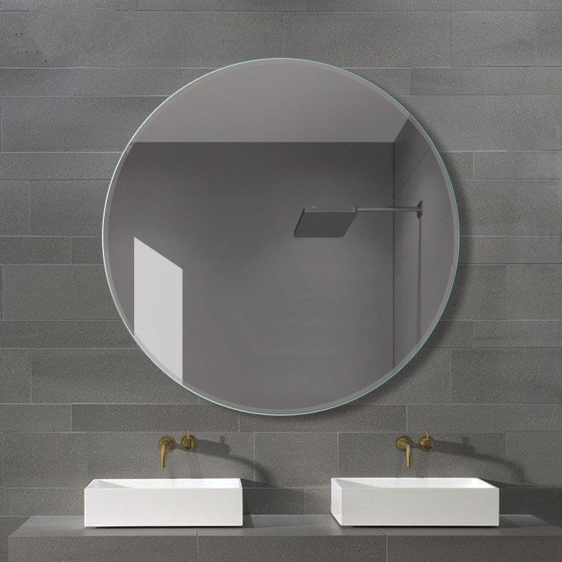 Macho Round Plain Bathroom Mirror