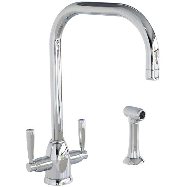 Perrin and Rowe One Hole Kitchen Mixer with Twin Lever