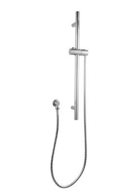AQP Round Shower Rail with Wall Connector