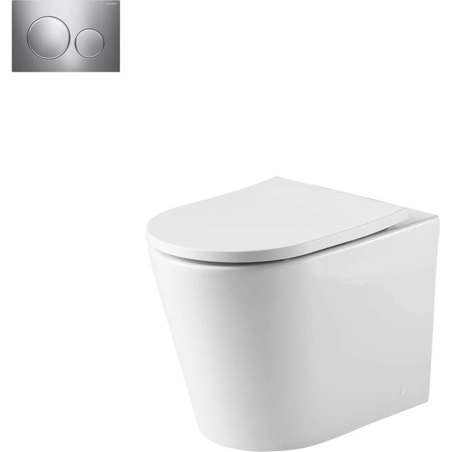 Oslo Wall Faced Toilet Suite with Flush Plate