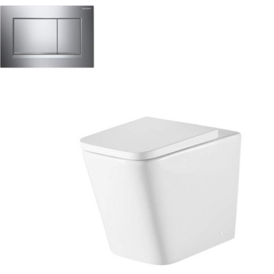 Munich Wall Faced Toilet Suite with Square Push Plate