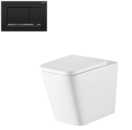 Munich Wall Faced Toilet Suite with Square Push Plate