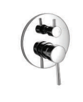 KDK Round Pin Wall Mixer with Diverter