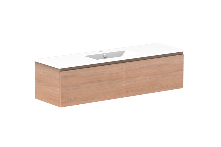 Glacier Slim Wall Hung Vanity Base Only