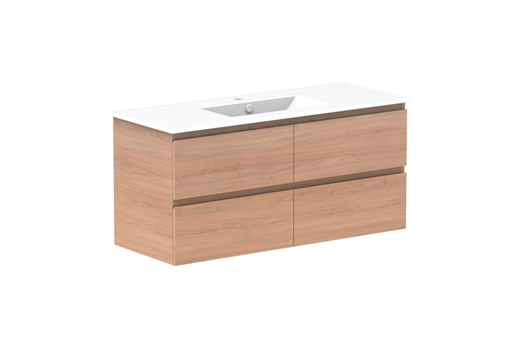 Glacier Twin Wall Hung Vanity Base Only