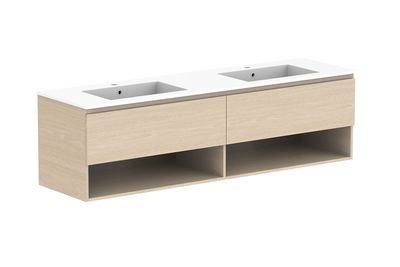 Glacier Full Depth Shelf Vanity Unit  1800