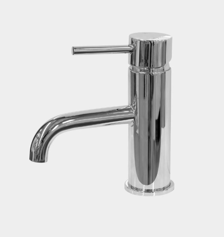 Milan Pin Lever Curved Spout Basin Mixer